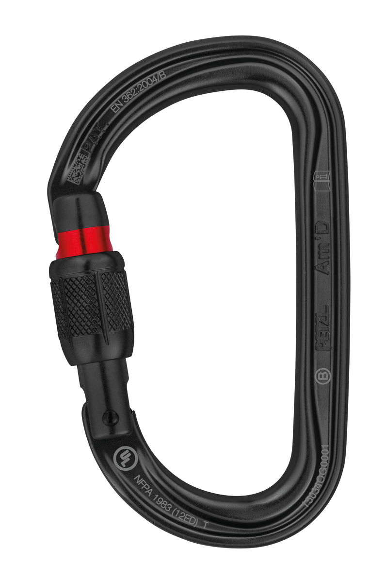 Petzl Am’D Karabiner schwarz für Klettersitze