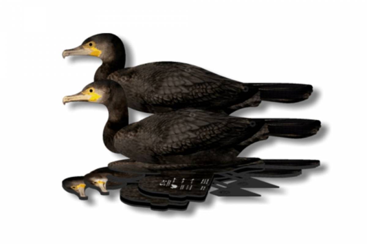 Die FUD Kormoran Decoys von NRA als 6er Set sind günstige und einfache Lockvögel aus Neopren. Die NRA FUD Kormoran Lockvögel lassen sich schnell aufbauen. Die Kormoran Decoys haben drei unterschiedlichen Halsformen.