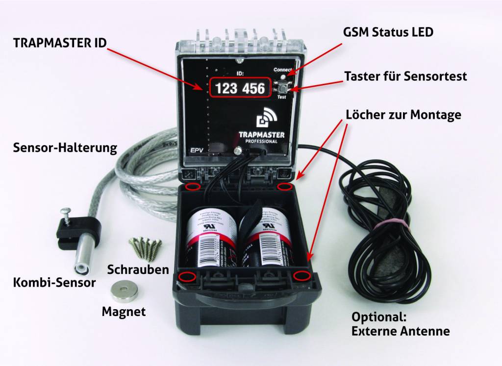 Fallenmelder Trapmaster Professional Funktionen