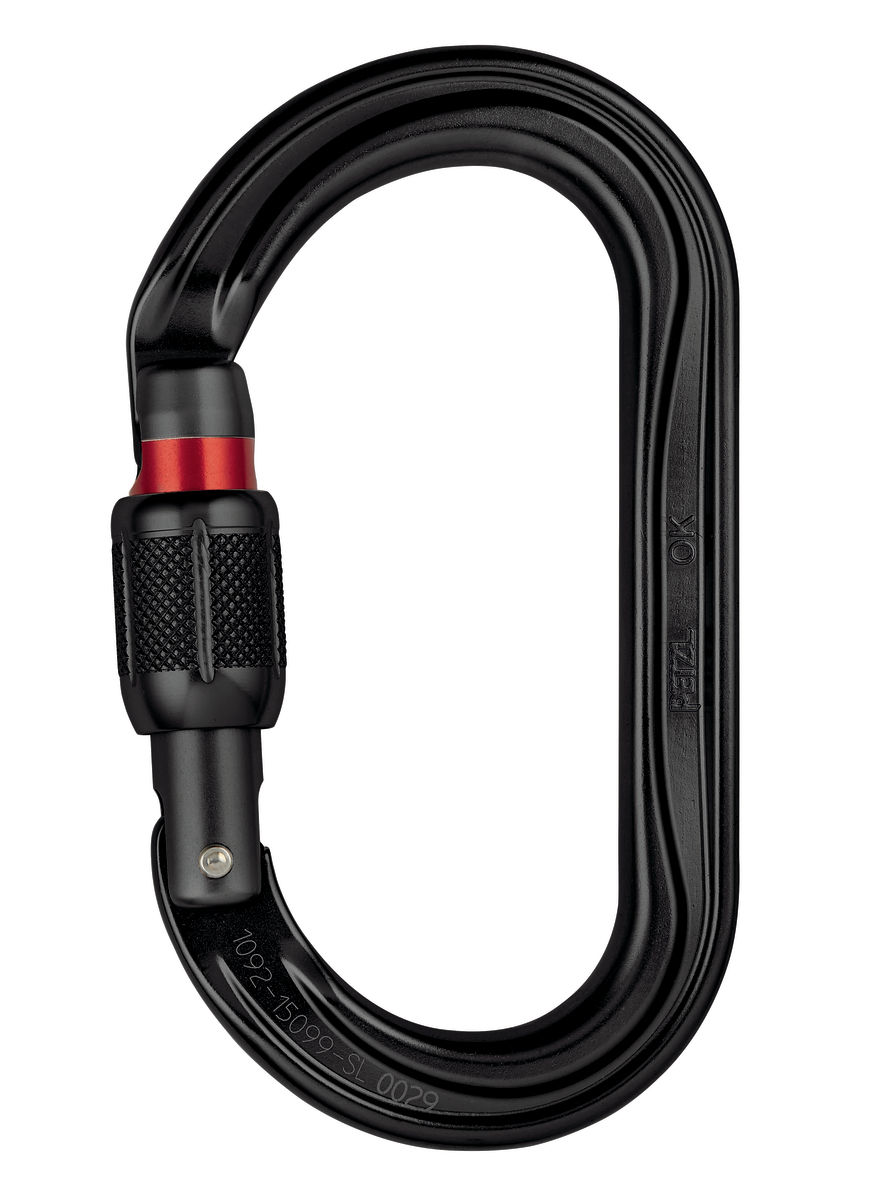 Petzl OK Karabiner Schwarz für Klettersitze