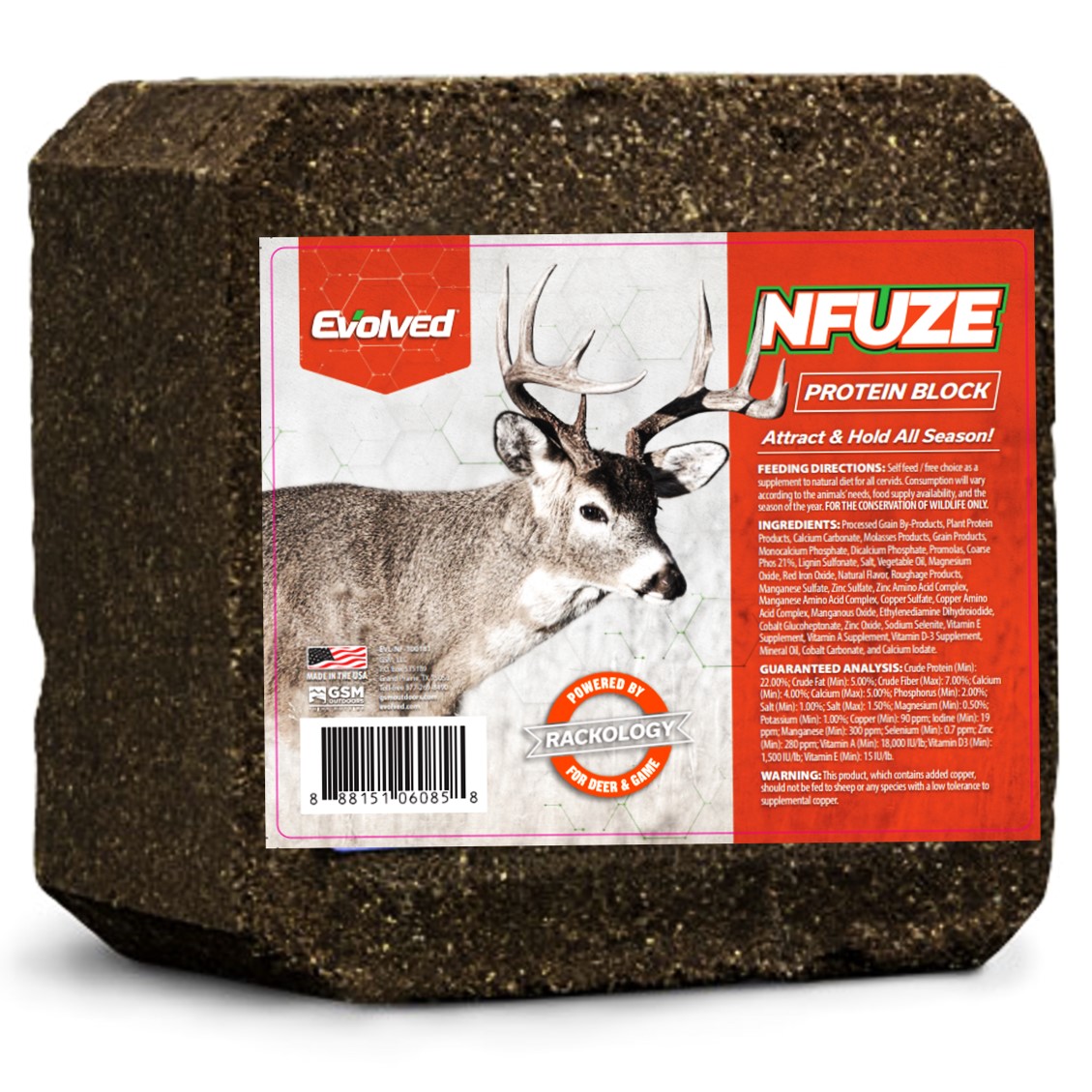 Evolved Nfuze Protein Mineralblock für Rehwild 9,1 kg
