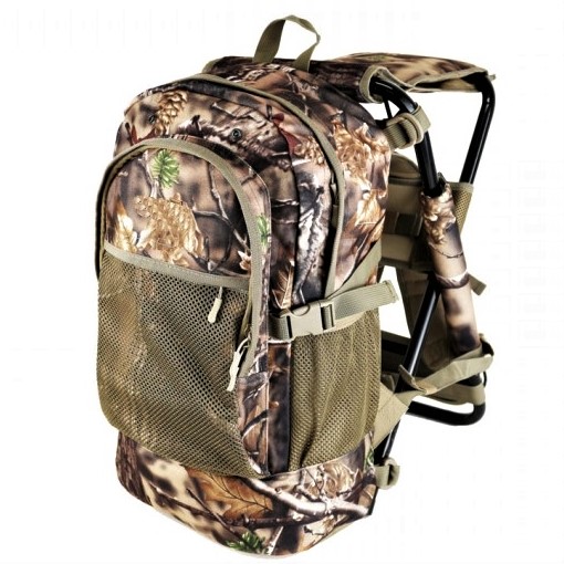 Jagdrucksack mit Klappstuhl Woodland Camo