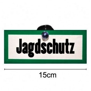Autoschild "Jagdschutz" mit Saugnapf