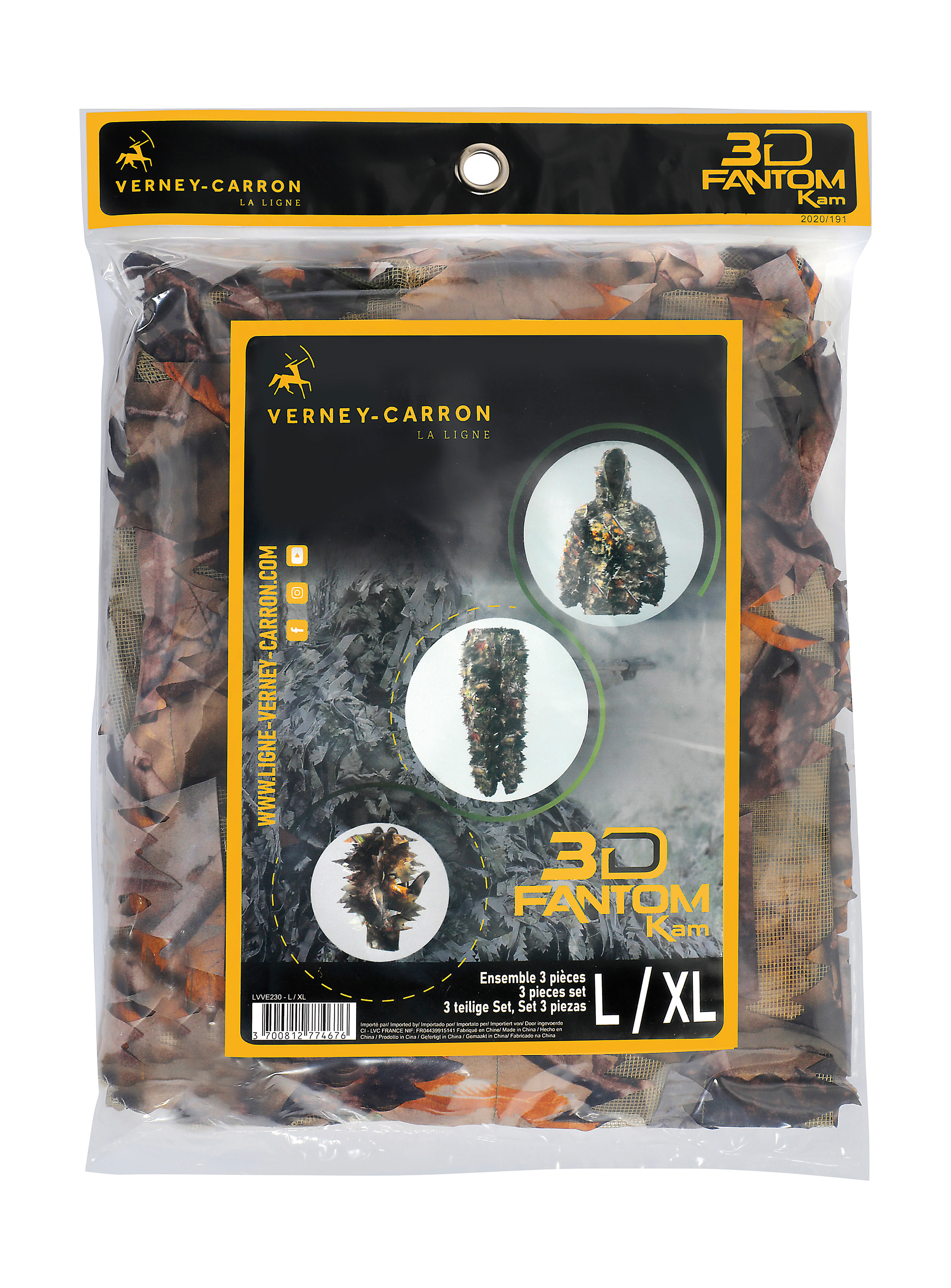 Verney-Carron Blätter Tarnanzug Set Fantom 3D Camo